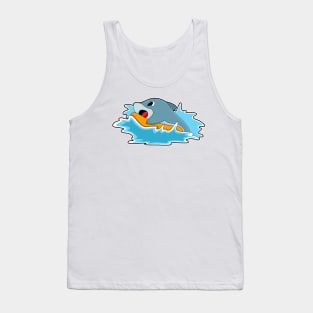 Dolphin at Surfing with Surfboard Tank Top